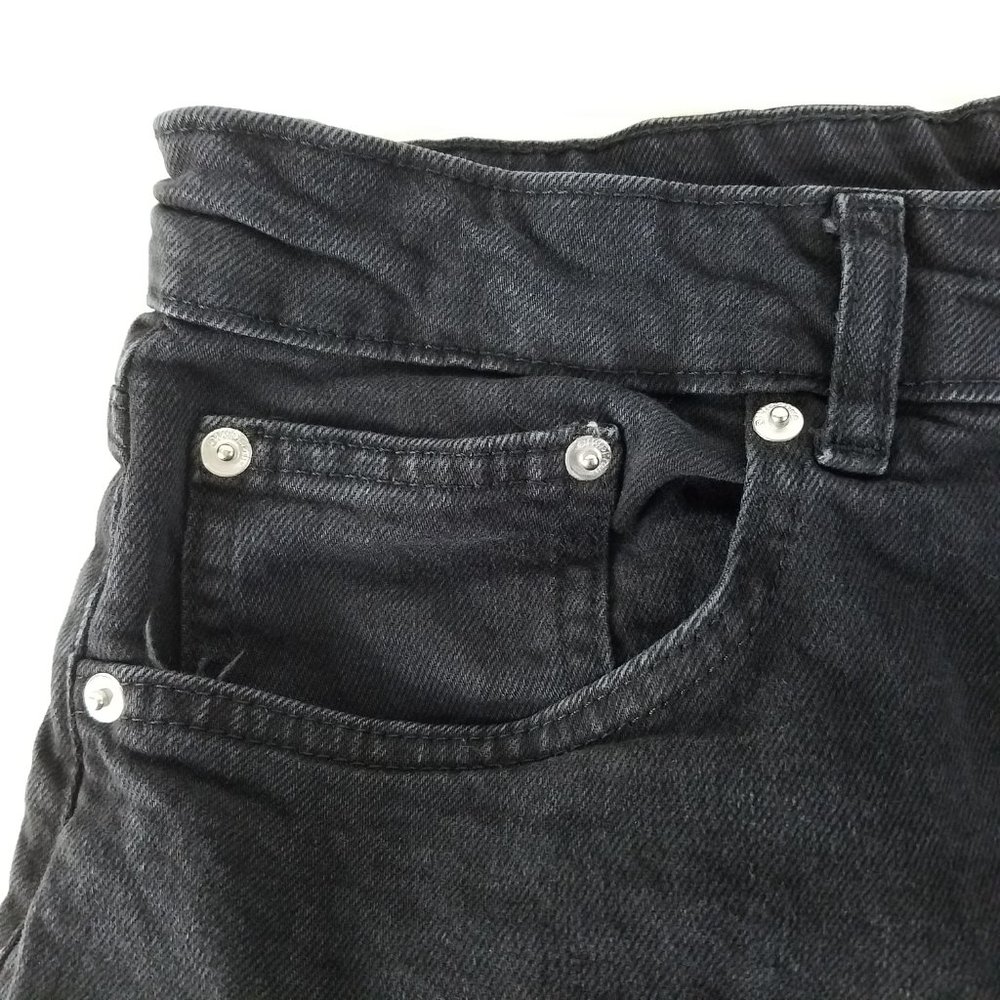 Divided Jeans Womens 8 High Rise Straight Leg Button Fly Dark Wash Black Denim - Picture 12 of 14